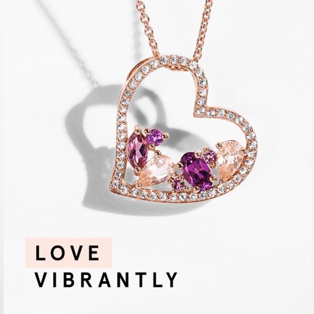 Kay Jewelers Diamond Rose Gold Heart Necklace - Picture 3 of 7